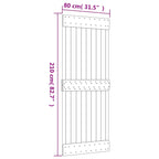 Sliding Door Natural and White 80 x 210 cm