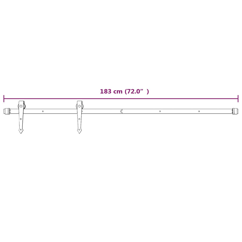 Sliding Door Natural and White 80 x 210 cm