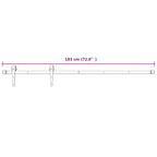 Sliding Door Natural and White 80 x 210 cm