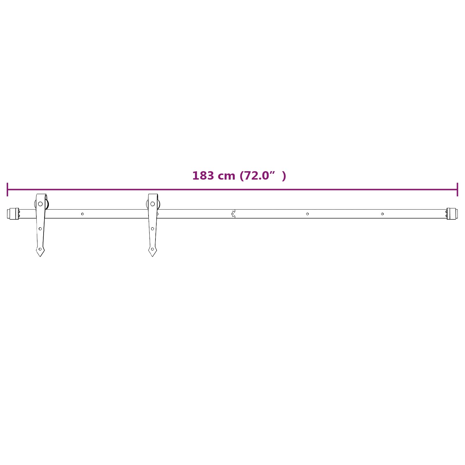 Sliding Door Natural and White 80 x 210 cm