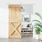 Porta de Correr Natural e Branco 80 x 210 cm