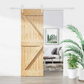 Sliding Door Natural and White 70 x 210 cm