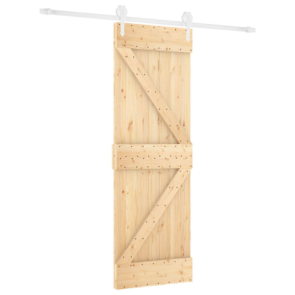 Sliding Door Natural and White 70 x 210 cm