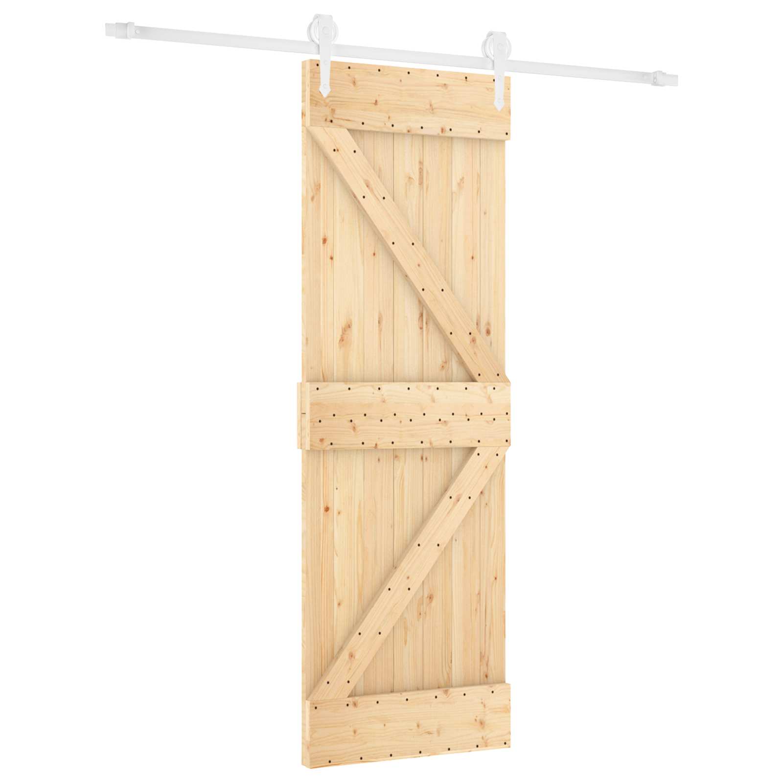 Sliding Door Natural and White 70 x 210 cm