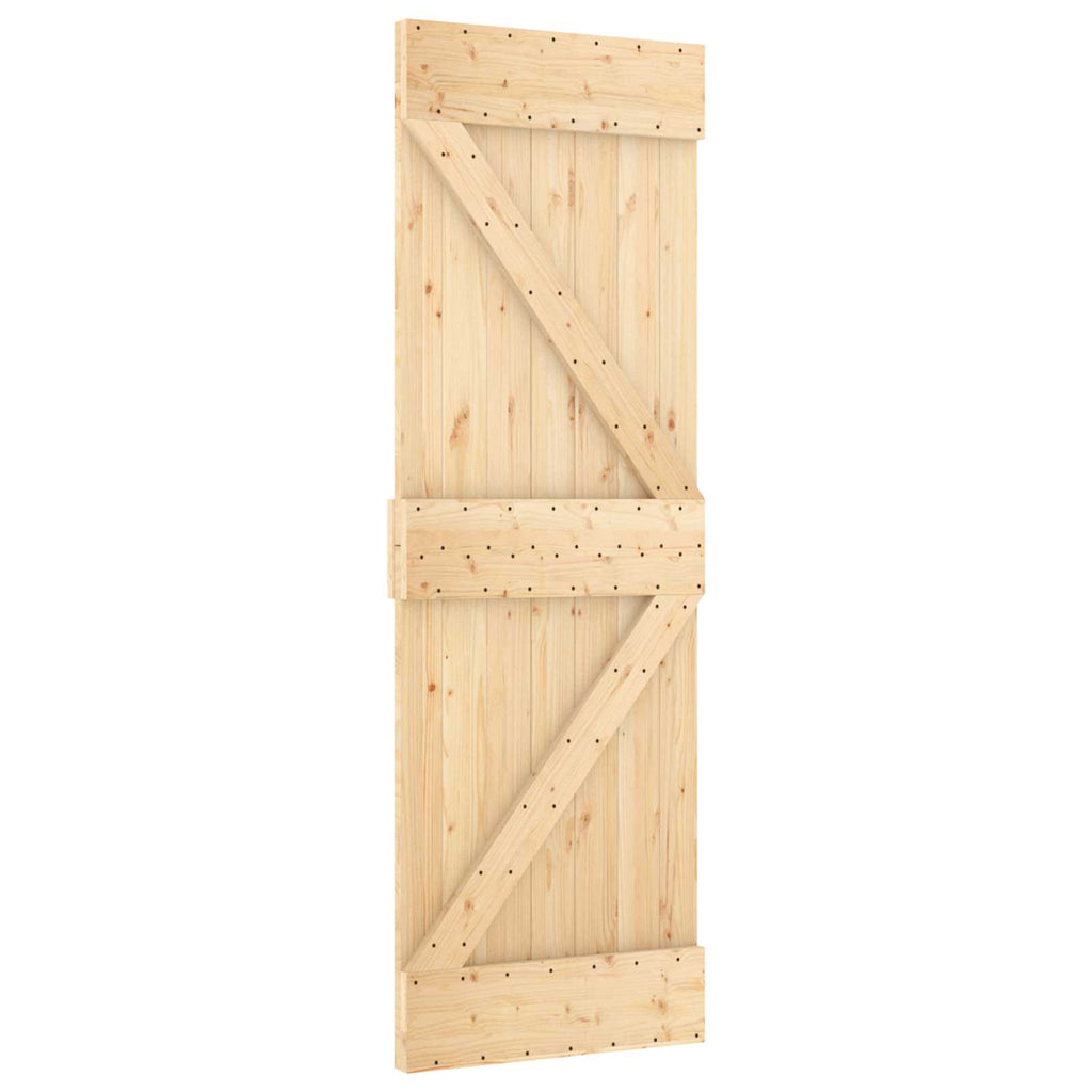 Sliding Door Natural and White 70 x 210 cm