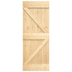 Sliding Door Natural and White 70 x 210 cm