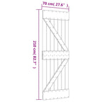 Sliding Door Natural and White 70 x 210 cm