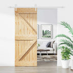 Natural and White Sliding Door 85 x 210 cm