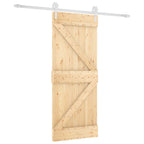 Natural and White Sliding Door 85 x 210 cm