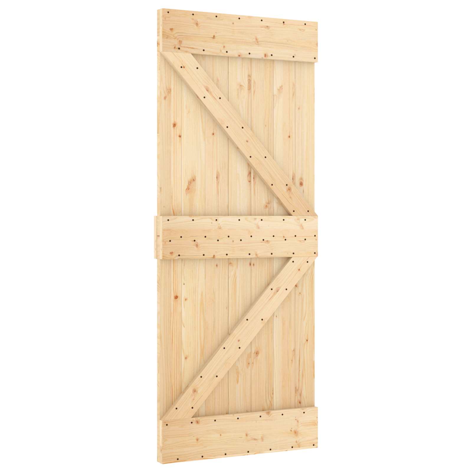 Natural and White Sliding Door 85 x 210 cm