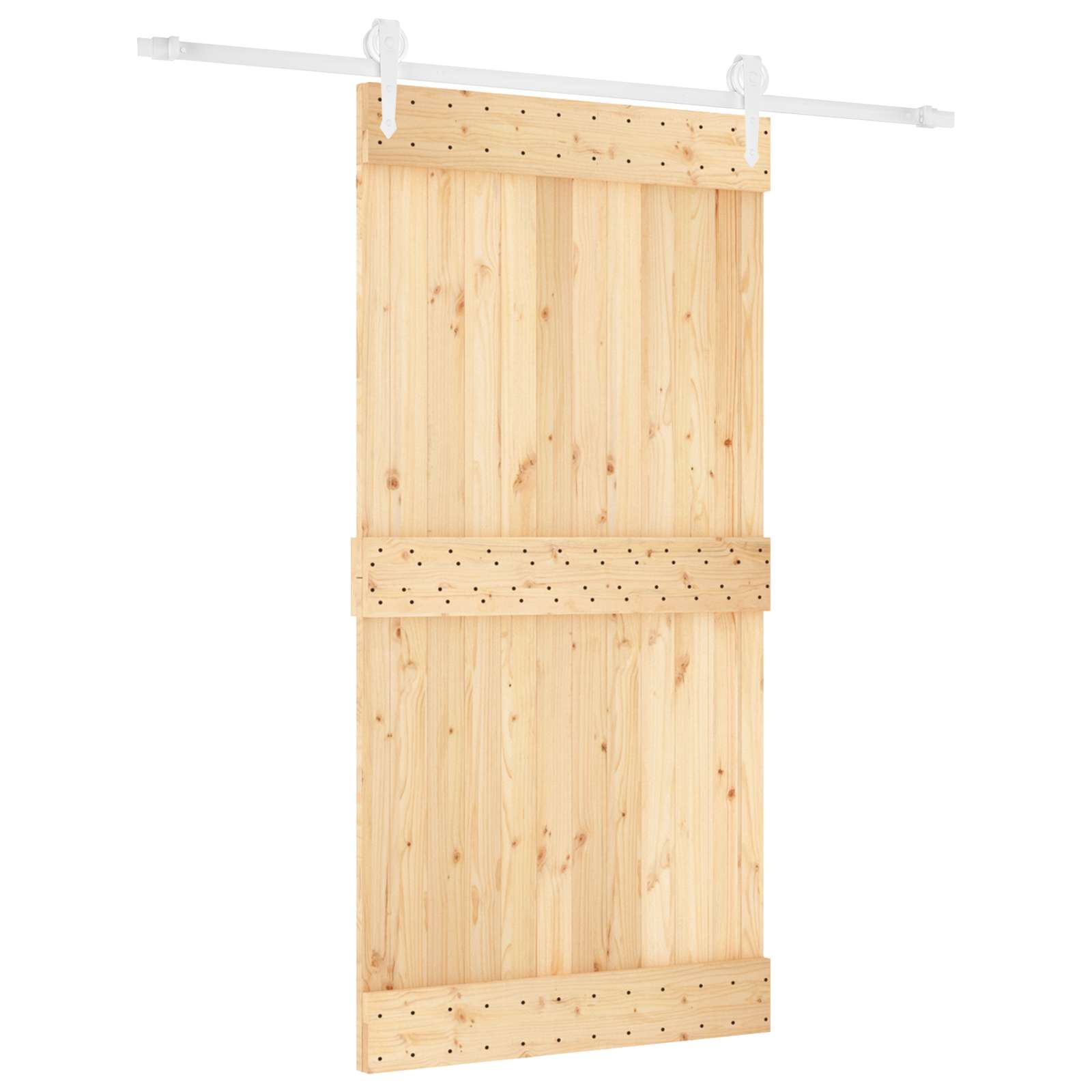 Natural and White Sliding Door 100 x 210 cm