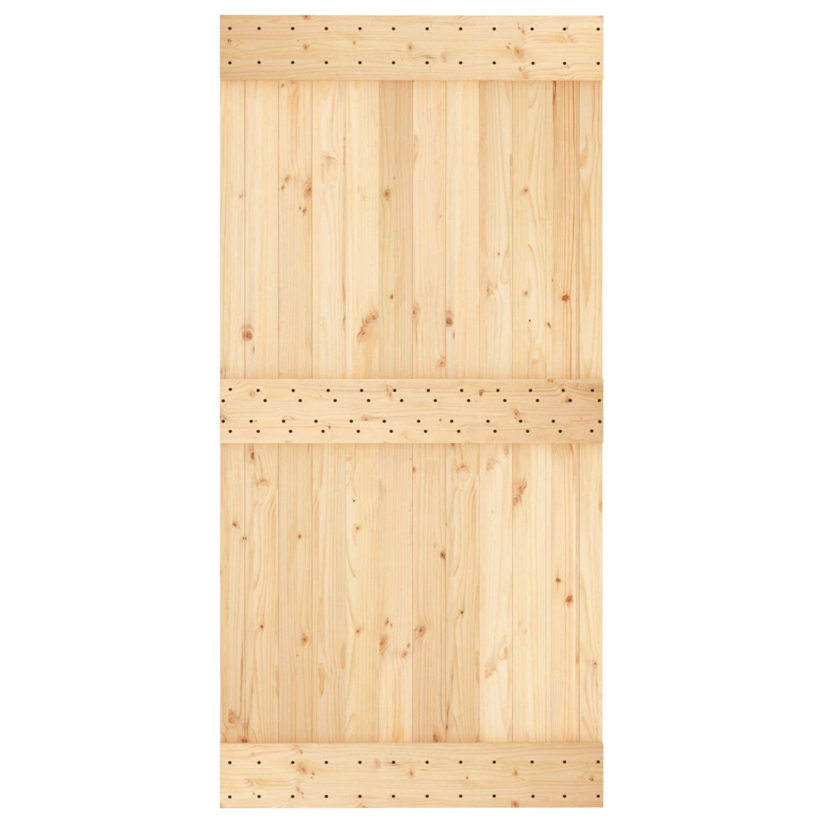 Natural and White Sliding Door 100 x 210 cm