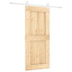 Sliding Door Natural and White 90 x 210 cm