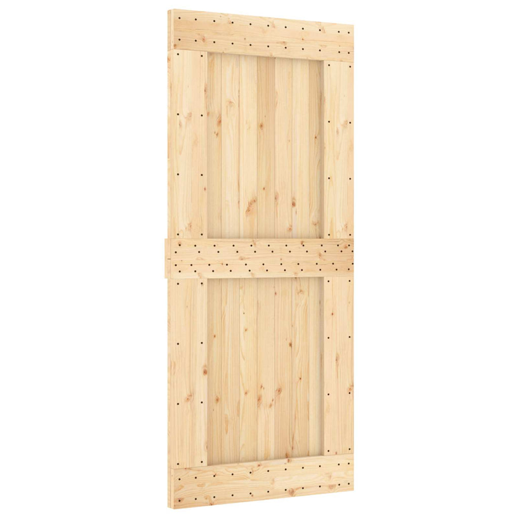Sliding Door Natural and White 90 x 210 cm