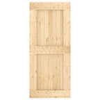 Sliding Door Natural and White 90 x 210 cm