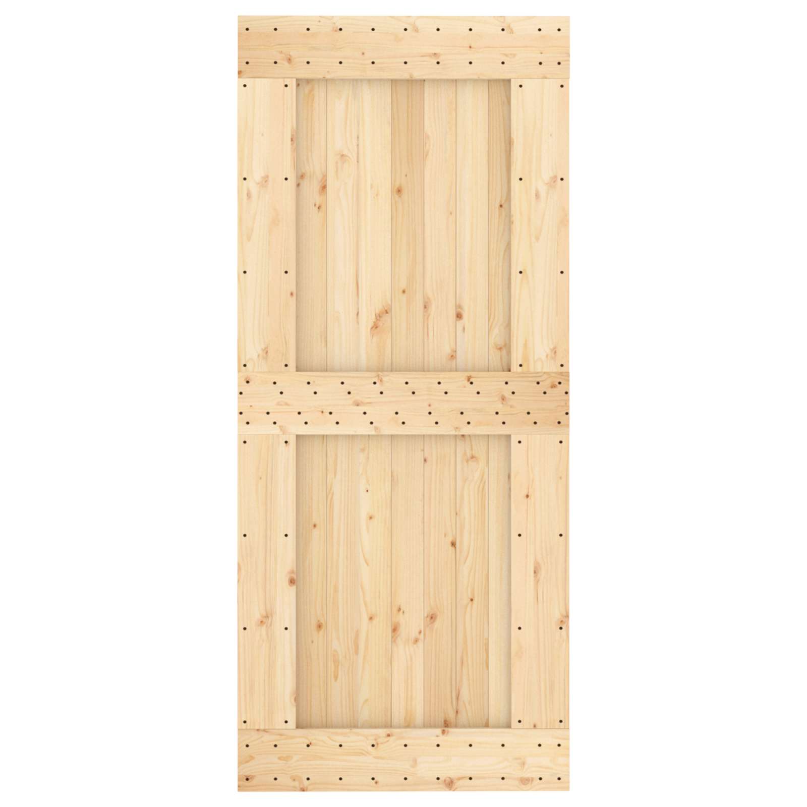 Sliding Door Natural and White 90 x 210 cm