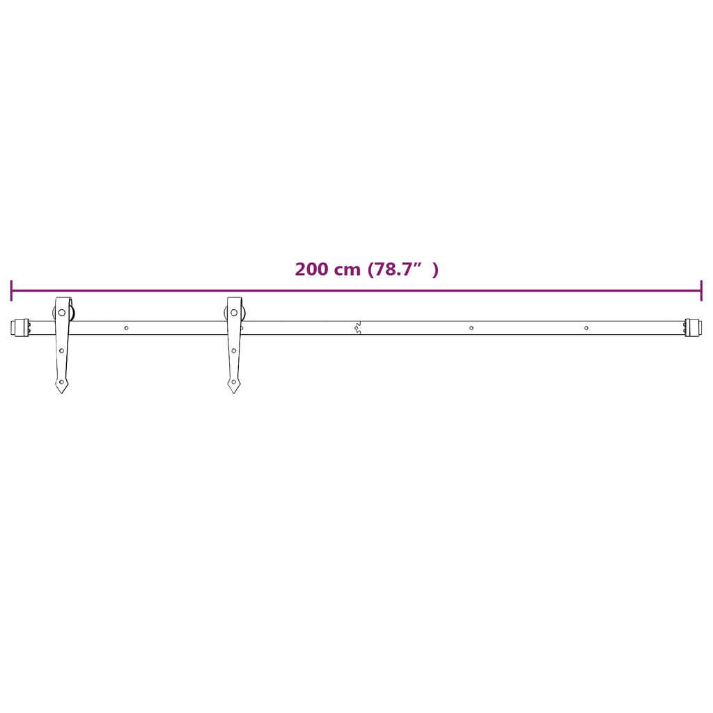 Sliding Door Natural and White 90 x 210 cm