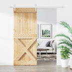 Sliding Door Natural and White 85 x 210 cm
