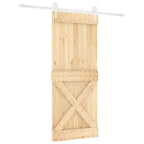 Sliding Door Natural and White 85 x 210 cm