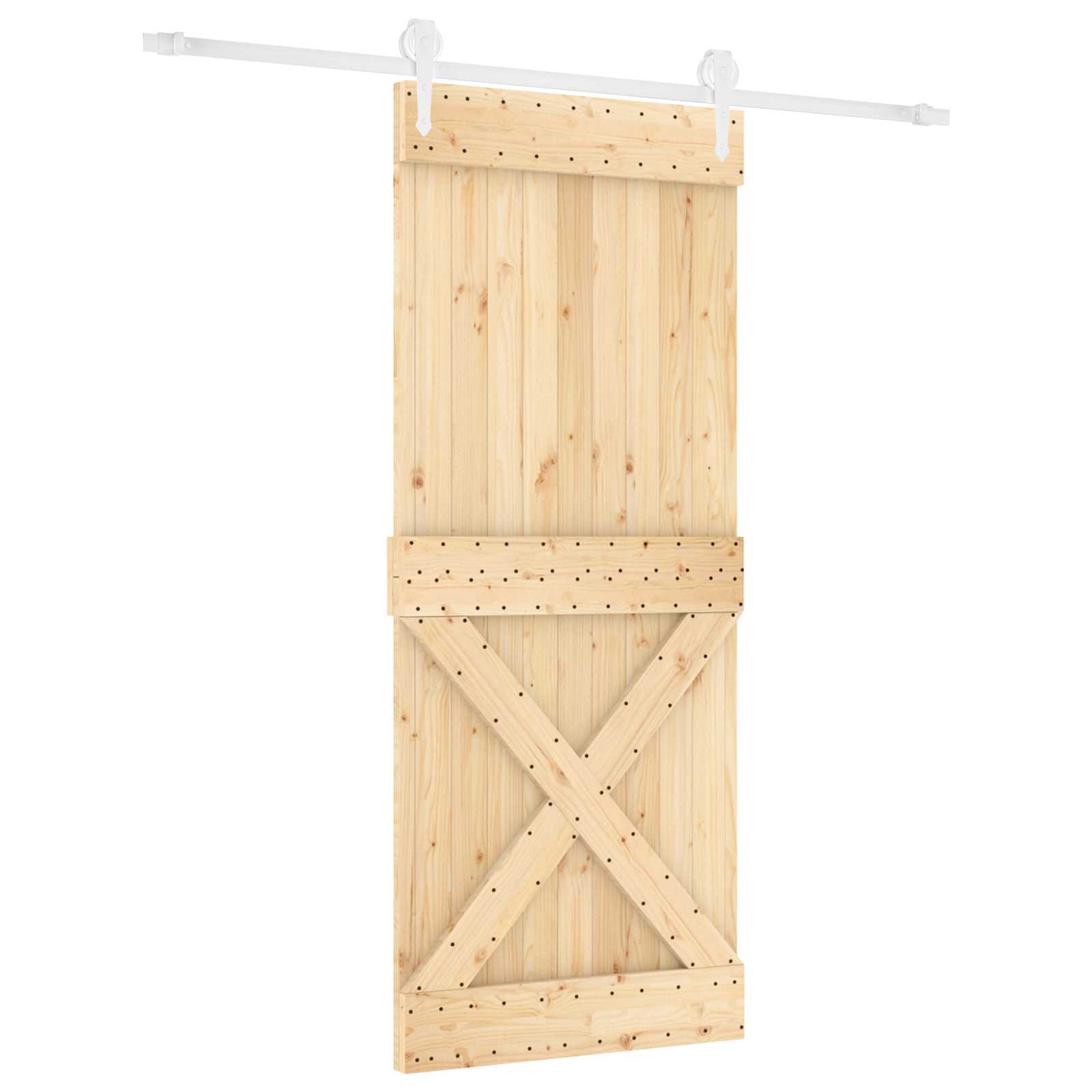 Sliding Door Natural and White 85 x 210 cm