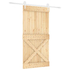 Sliding Door Natural and White 100 x 210 cm
