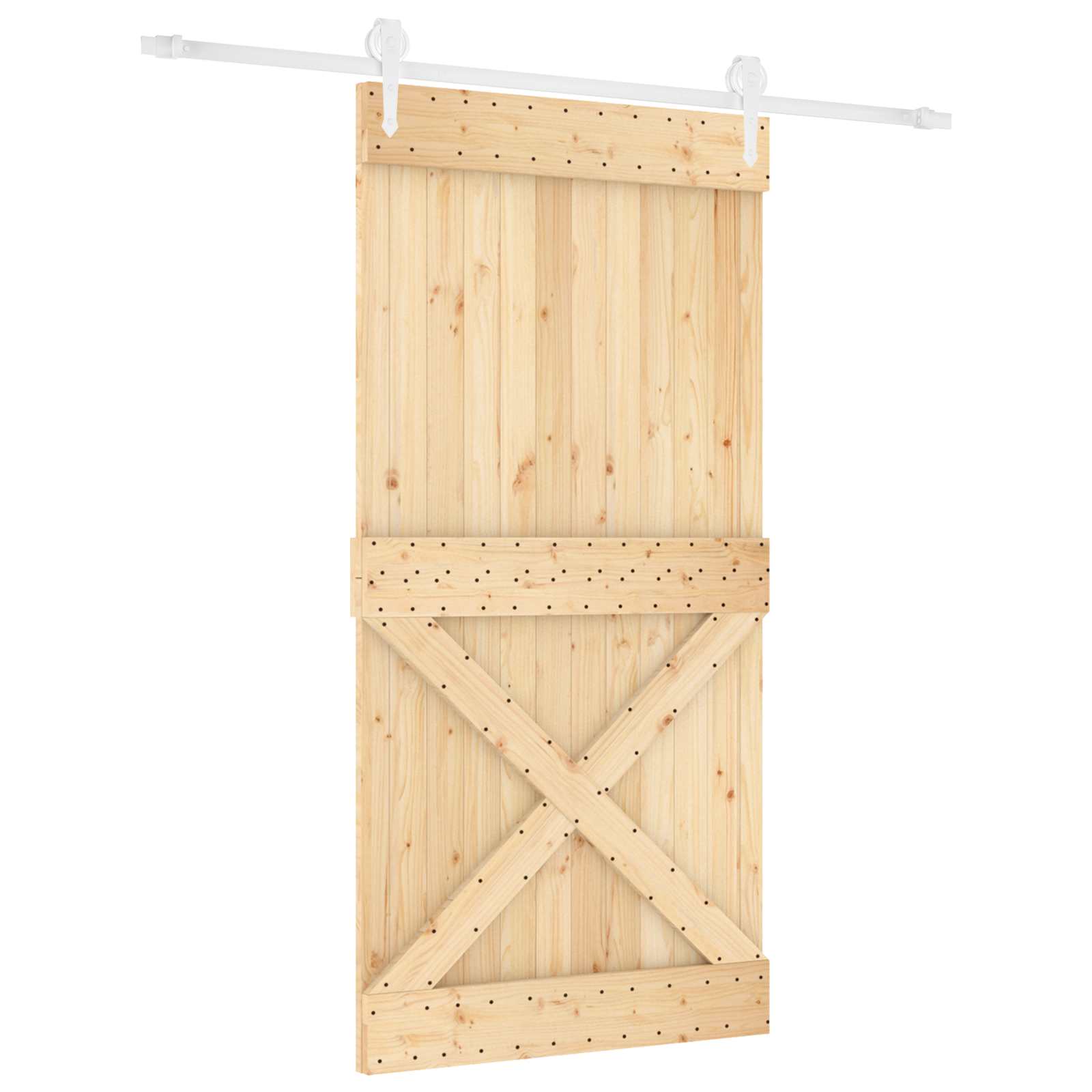 Sliding Door Natural and White 100 x 210 cm