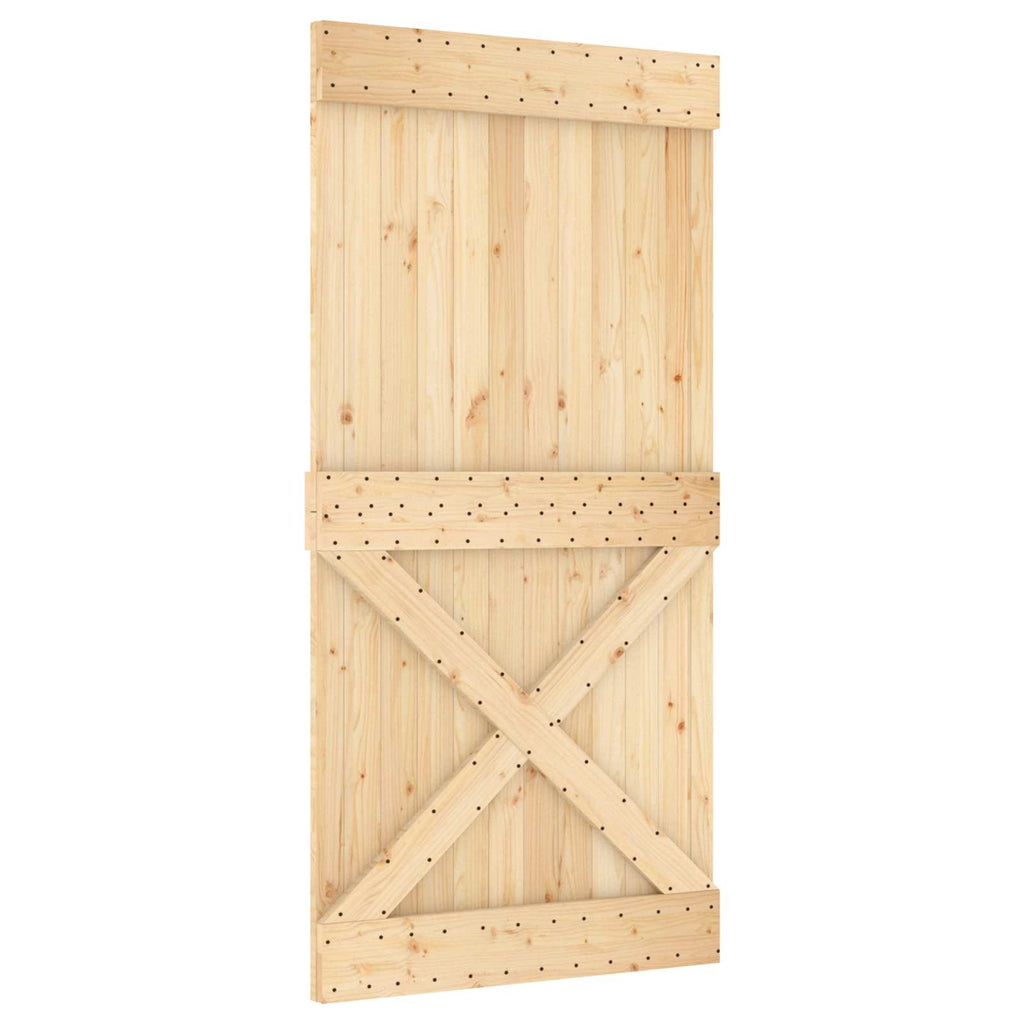 Sliding Door Natural and White 100 x 210 cm