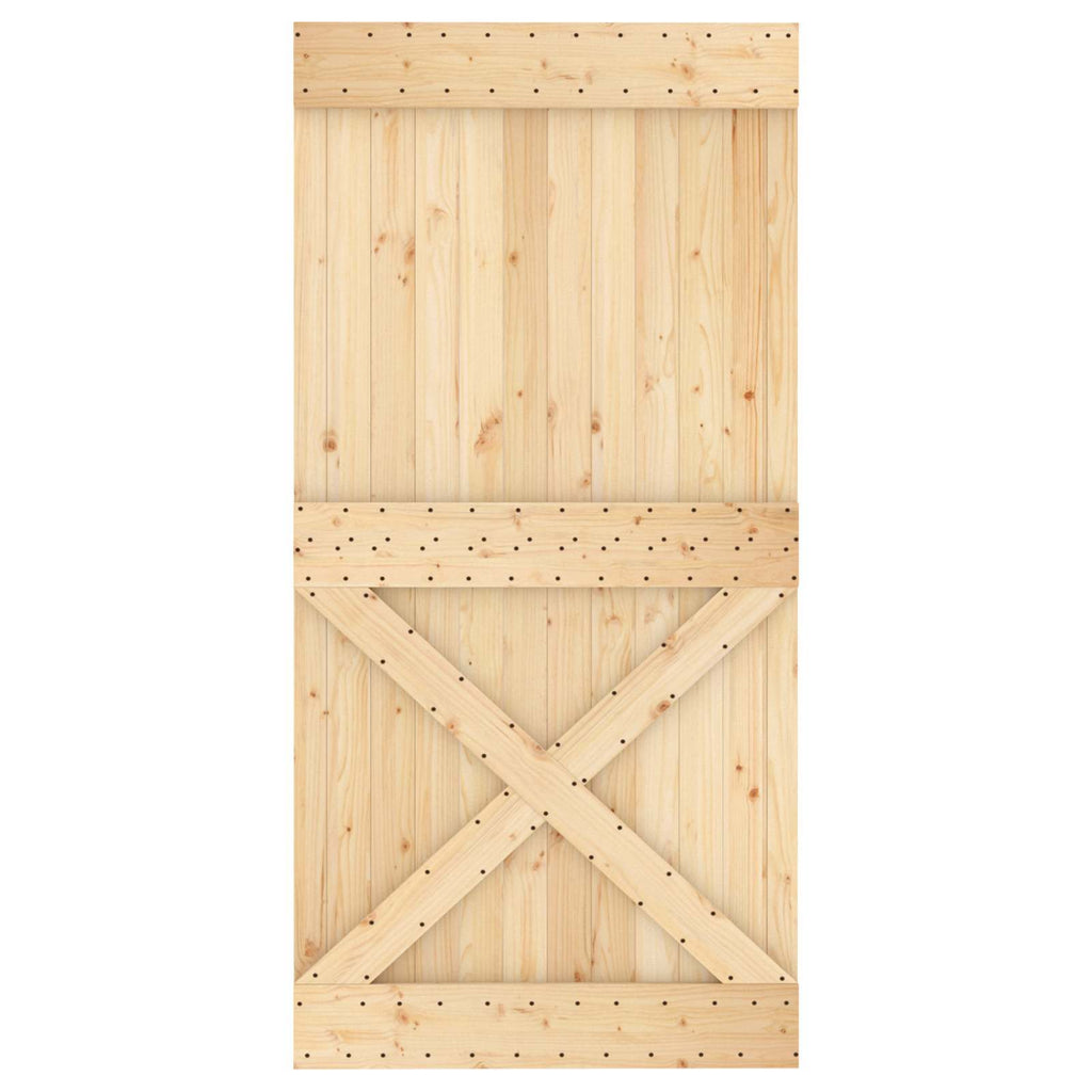 Sliding Door Natural and White 100 x 210 cm