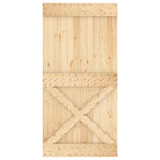 Sliding Door Natural and White 100 x 210 cm