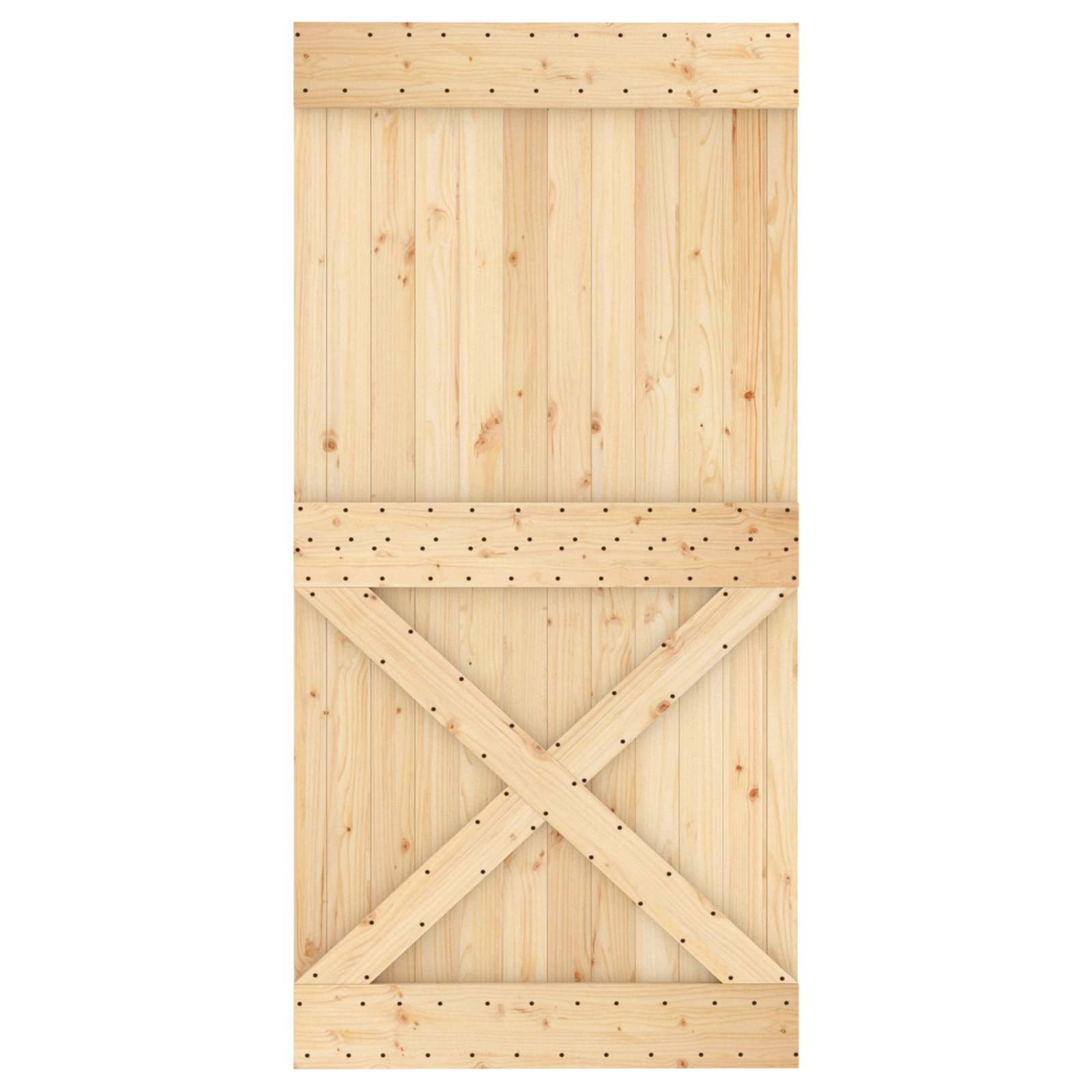 Sliding Door Natural and White 100 x 210 cm