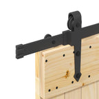 Sliding door NARVIK Natural and black 100 x 210 cm (213.5 cm)