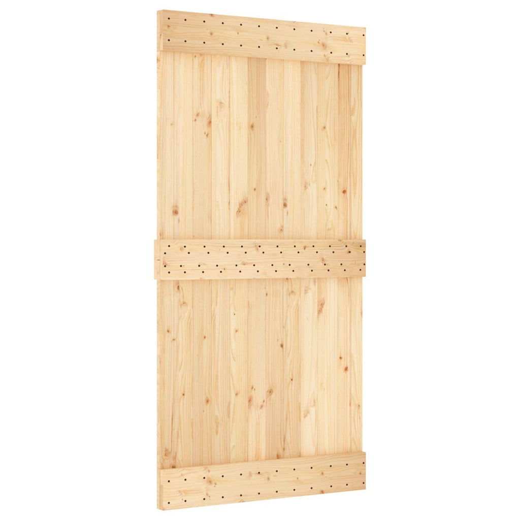 Sliding door NARVIK Natural and black 100 x 210 cm (213.5 cm)