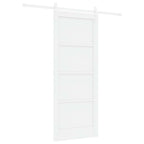 Sliding Door White 83 x 202 cm Solid Pine Wood