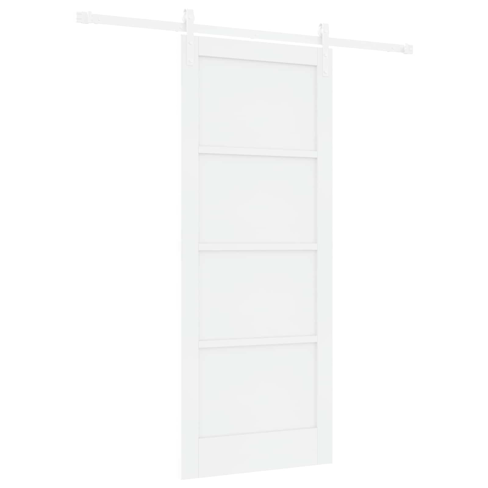 Sliding Door White 83 x 202 cm Solid Pine Wood