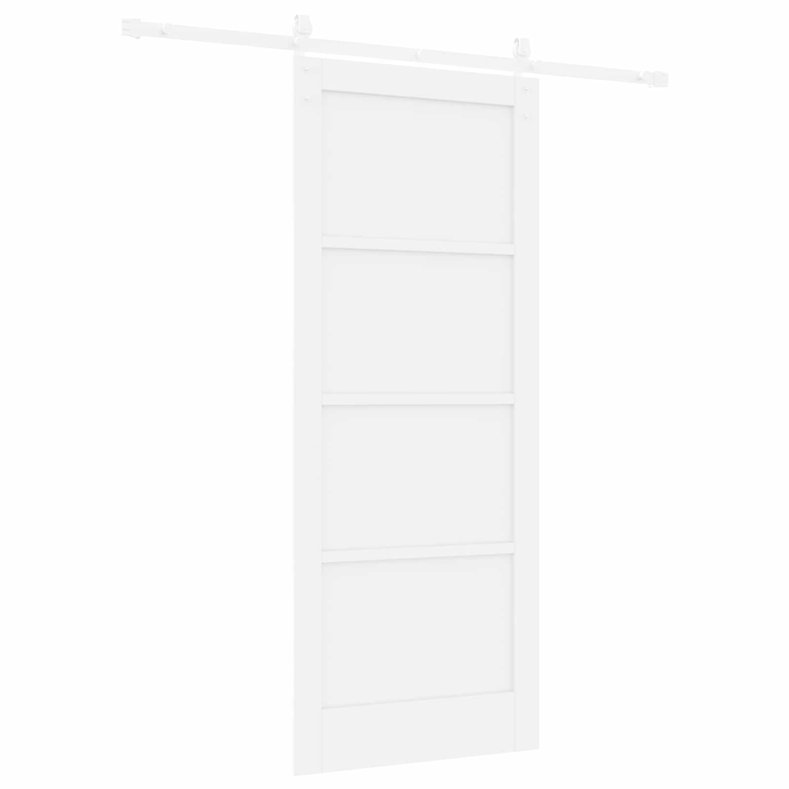 Sliding Door White 83 x 202 cm Solid Pine Wood