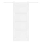 Sliding Door White 83 x 202 cm Solid Pine Wood