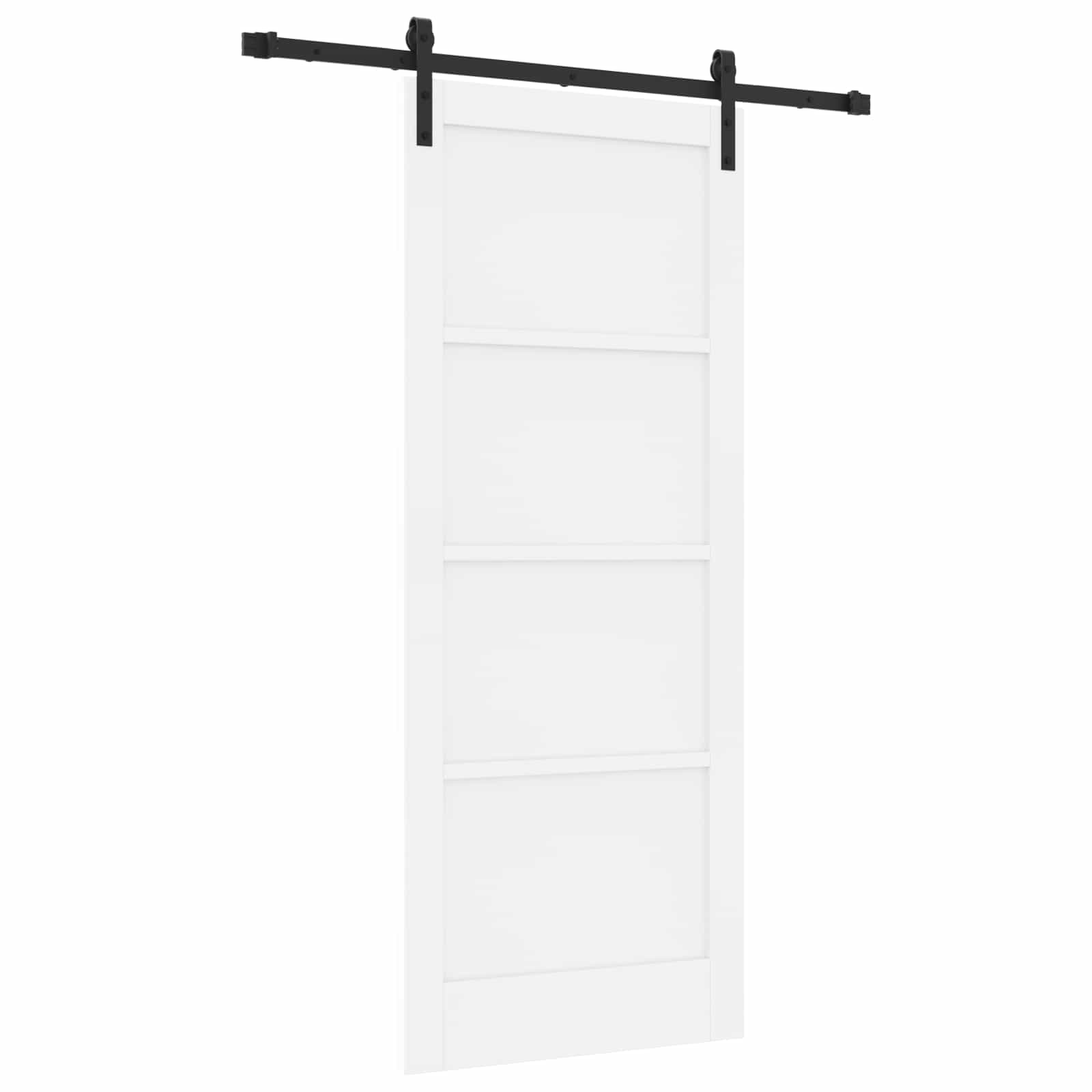 Puerta Corredera Blanco 83 x 202 cm Madera de Pino Maciza