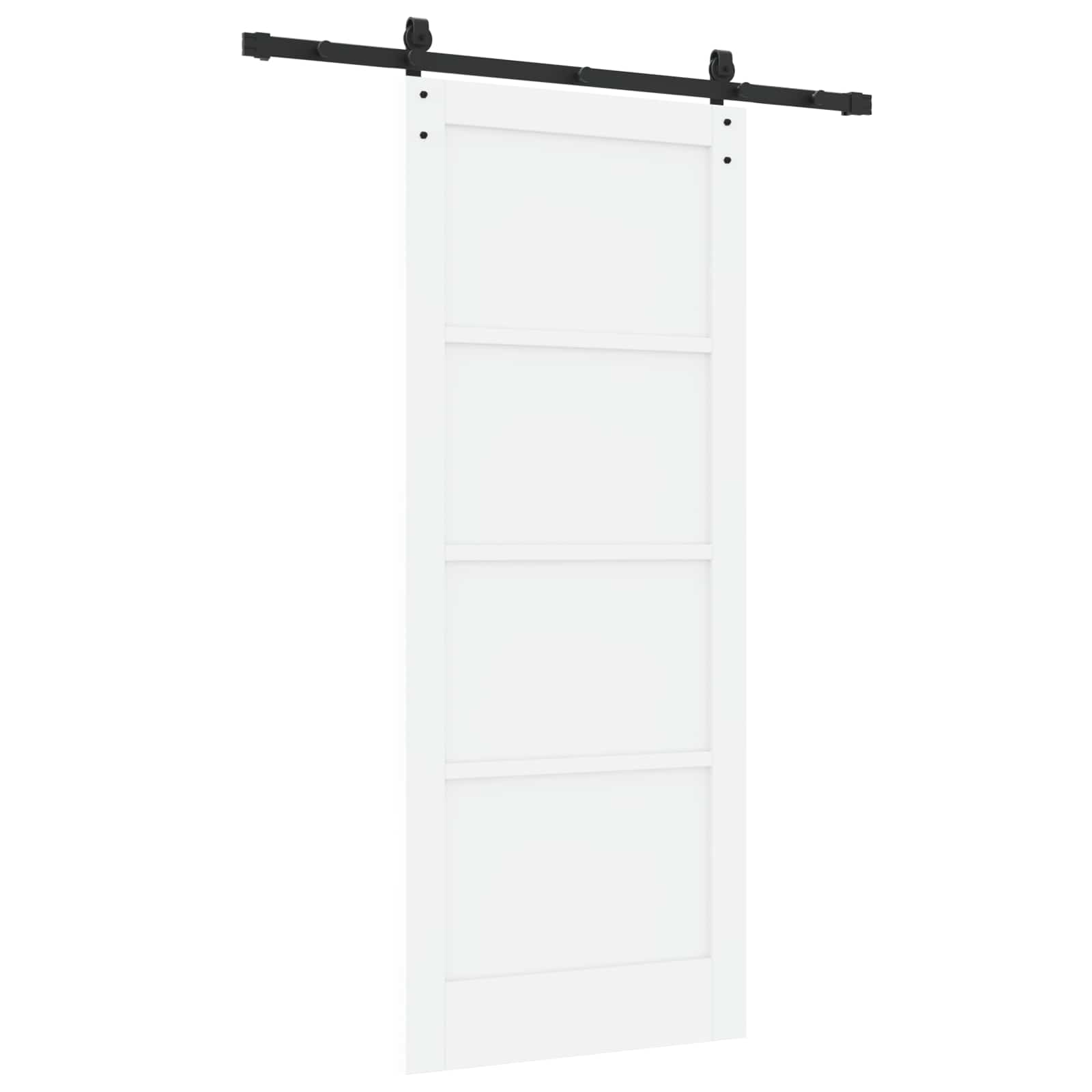 Puerta Corredera Blanco 83 x 202 cm Madera de Pino Maciza