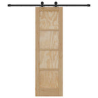 Sliding Door Natural and Black 61 x 198.5 cm