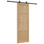 Sliding Door Natural and Black 73.5 x 211 cm