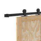 Sliding door Natural and black 83 x 202 cm