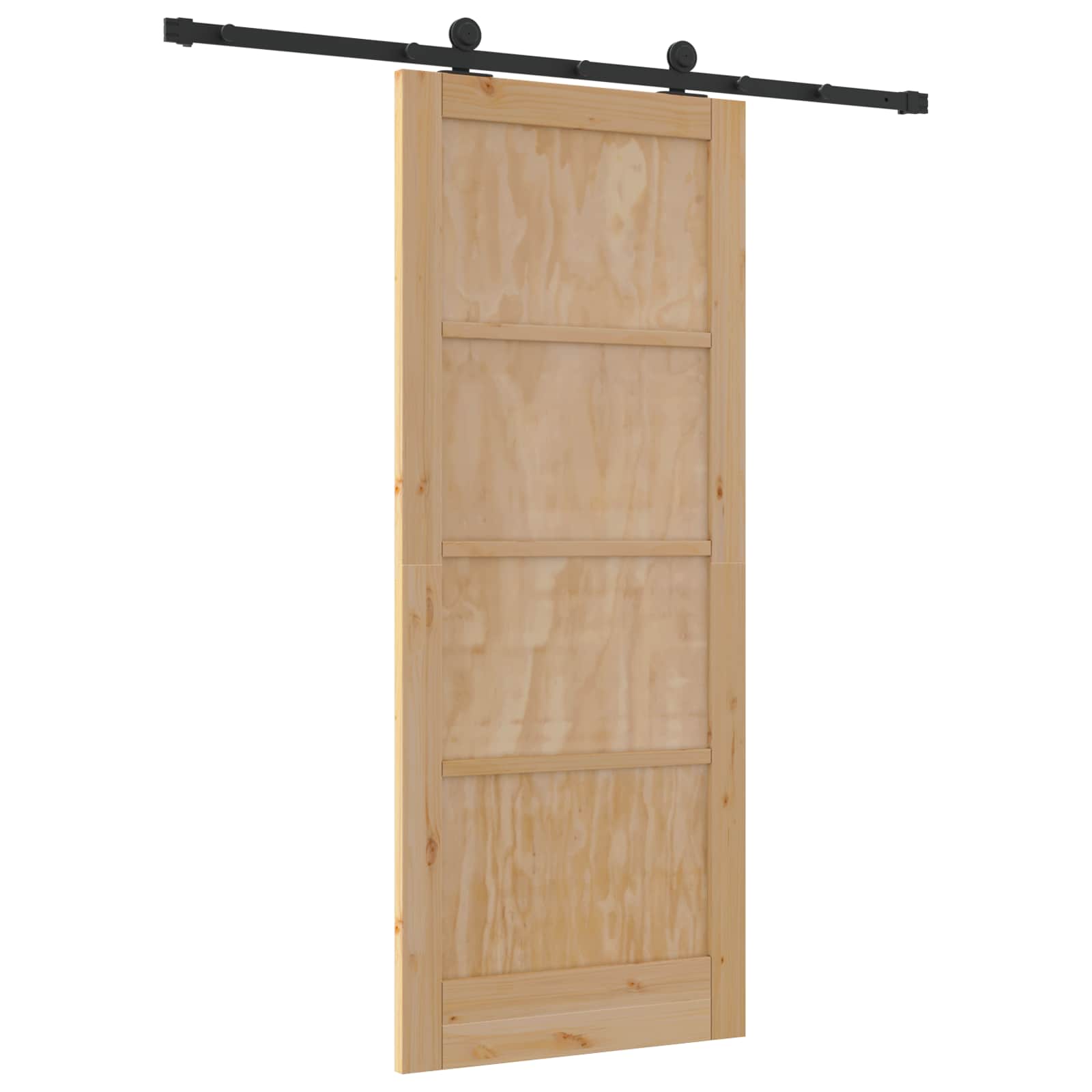 Sliding door Natural and black 83 x 202 cm