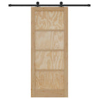 Sliding door Natural and black 83 x 202 cm