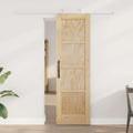 Sliding Door Natural and White 61 x 198.5 cm