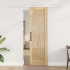 Sliding Door Natural and White 61 x 198.5 cm