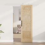 Sliding Door Natural and White 61 x 198.5 cm