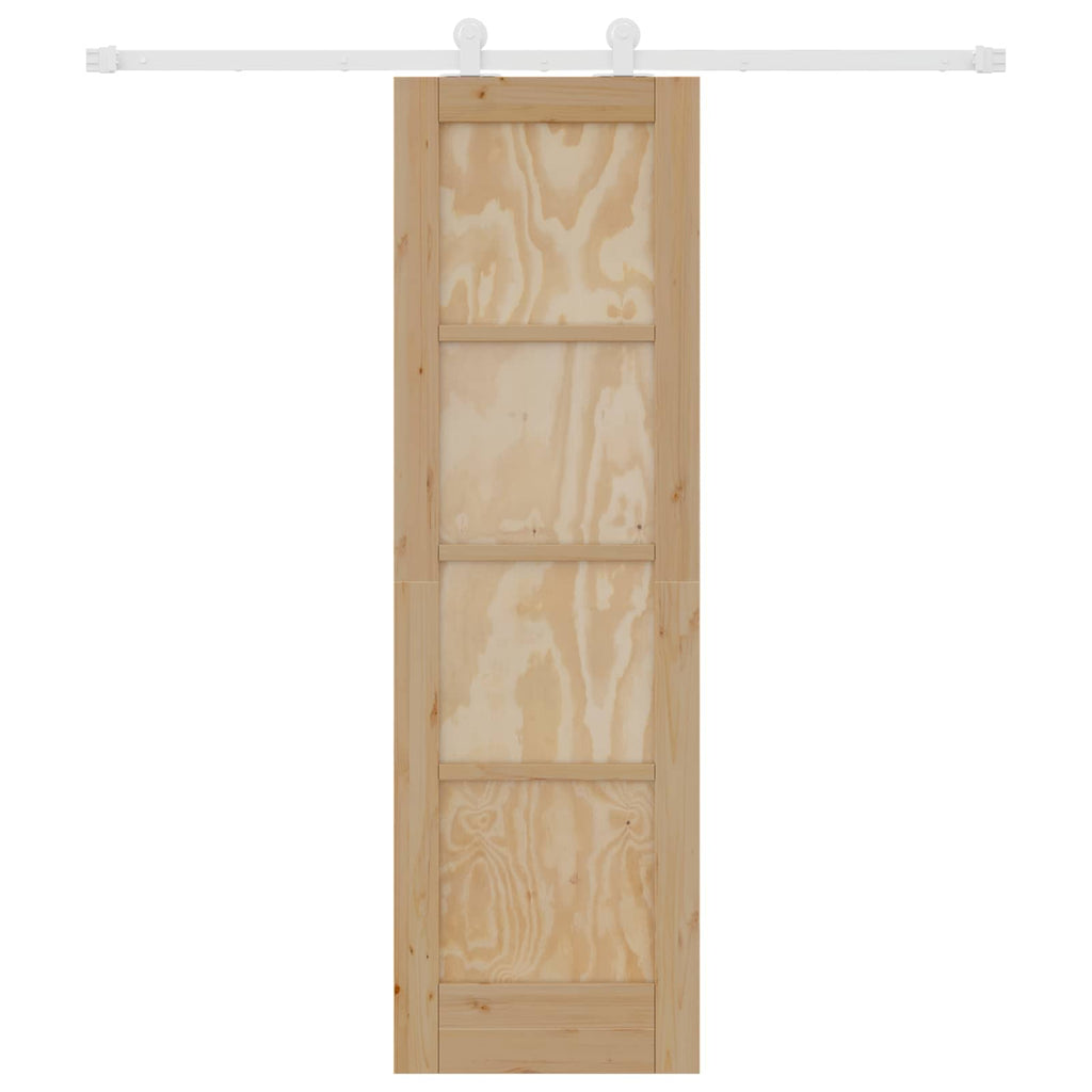 Sliding Door Natural and White 61 x 198.5 cm