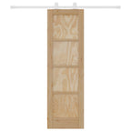 Sliding Door Natural and White 61 x 198.5 cm
