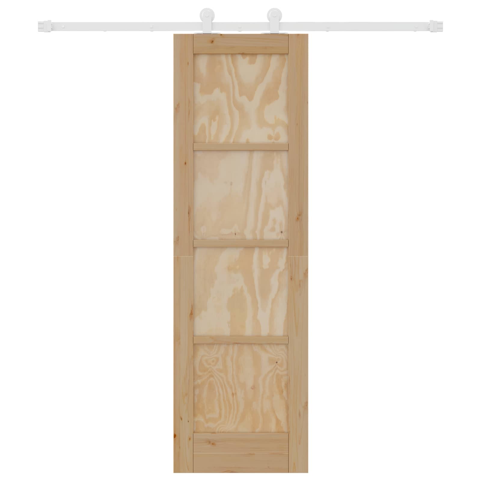 Sliding Door Natural and White 61 x 198.5 cm