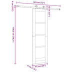 Sliding Door Natural and White 61 x 198.5 cm